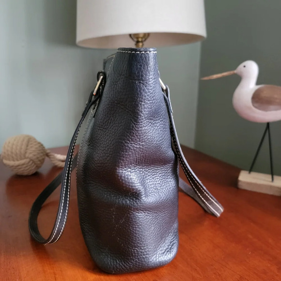 Dooney & Bourke Lexington Small Pebble Grain Leather Shopper in Black - Picture 4 of 16
